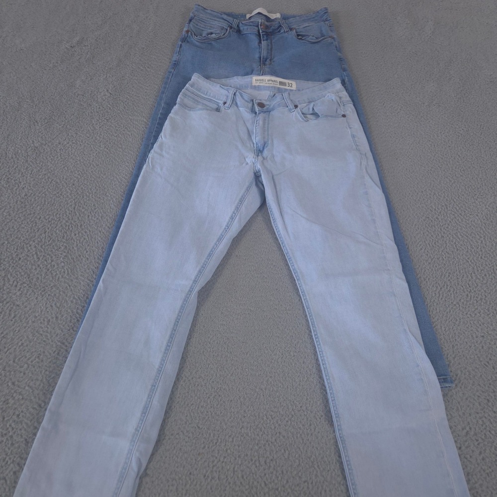 LOT OF 2 Barbell Apparel Jeans Mens 32x33 Slim Leg Stretch Athletic Performance